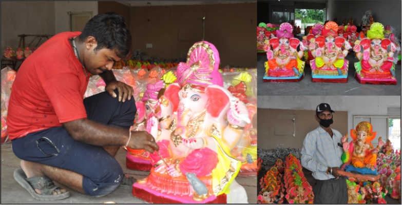 Ganesh Chaturthi Eco Friendly Earthen Idols Of Ganpati In Demand 7011